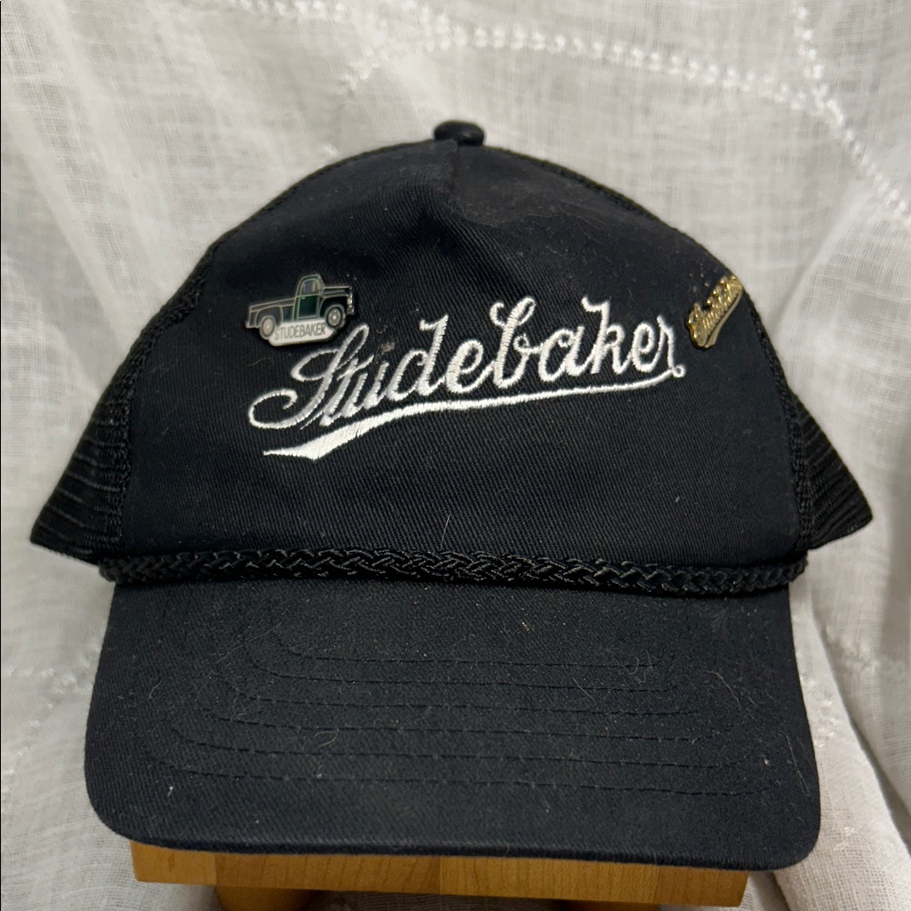 Studebaker Trucker Hat Baseball Cap With 2 Collectible Enameled Pins